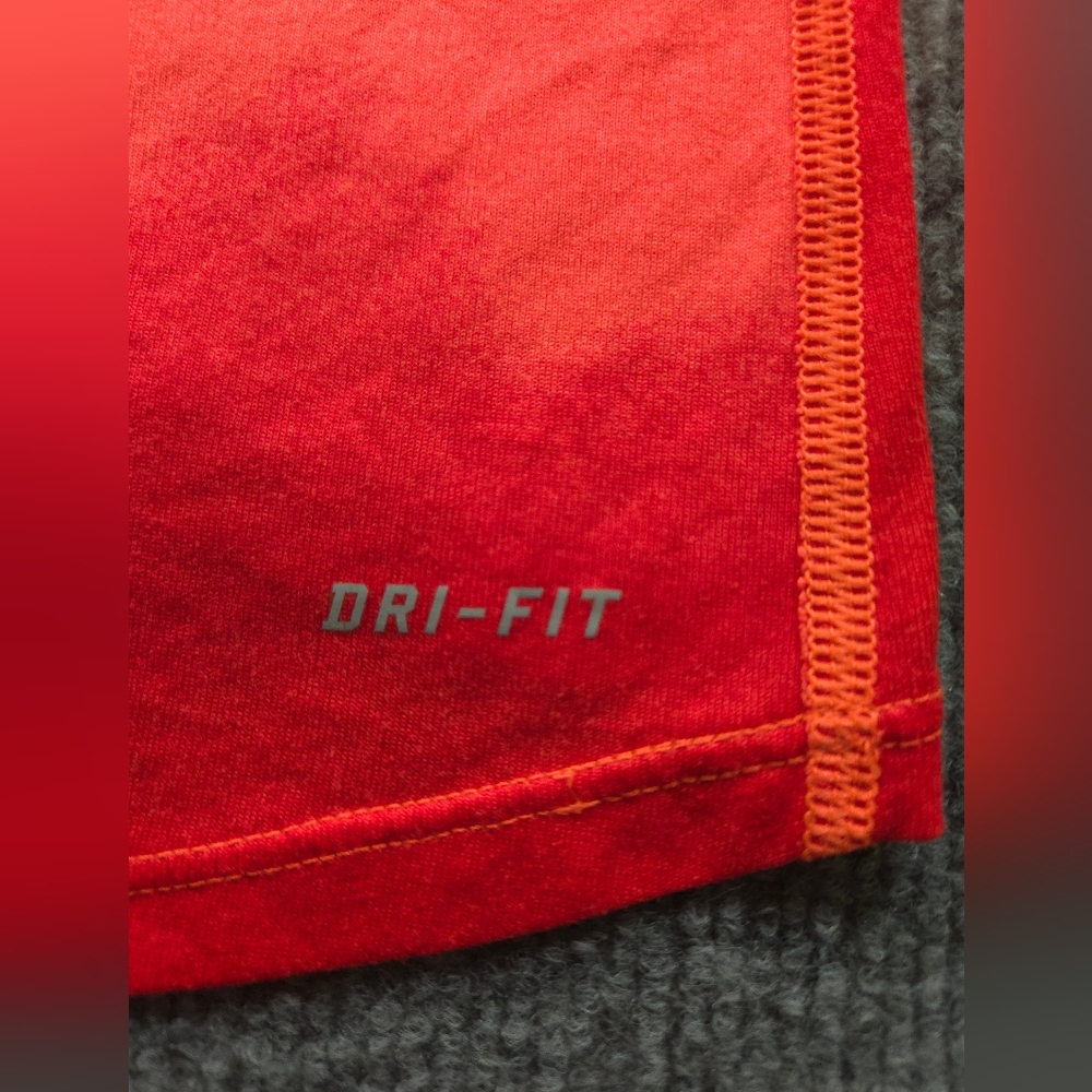 Nike Dri-fit Bright Orange & Red Athletic Racerback Tank top Size Large - Picture 7 of 9